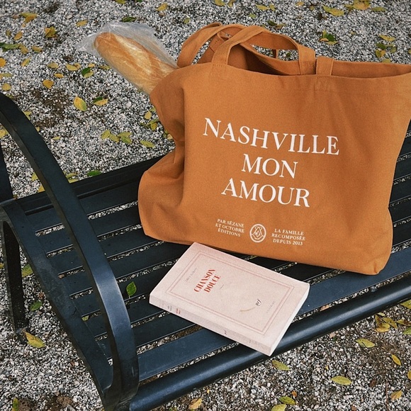 Sezane Nashville Mon Amour Tote Bag - Picture 1 of 9